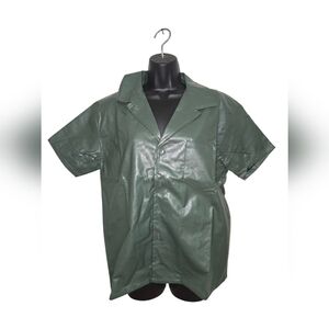 Boohoo Men Leather Short Sleeve Shirt